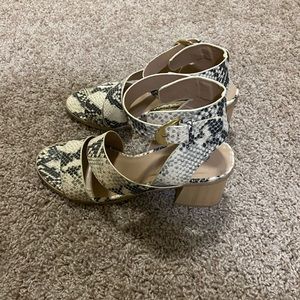 Snake printed heels